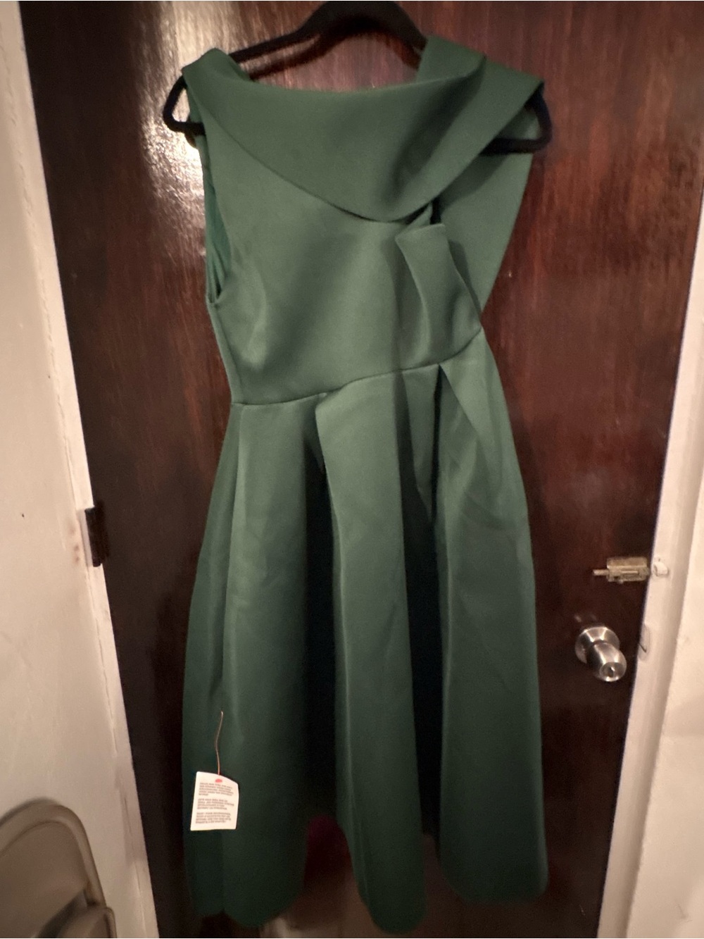 NWT ASOS Dark Green Sleeveless Fit & Flare Midi Dress, Size 8.